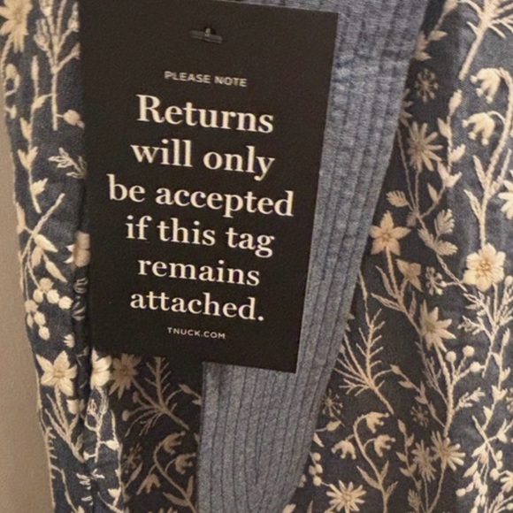 Tuckernuck embroidery Meadows dress XXL Chambray Prescott dress NWT sh sleeve - Picture 3 of 7